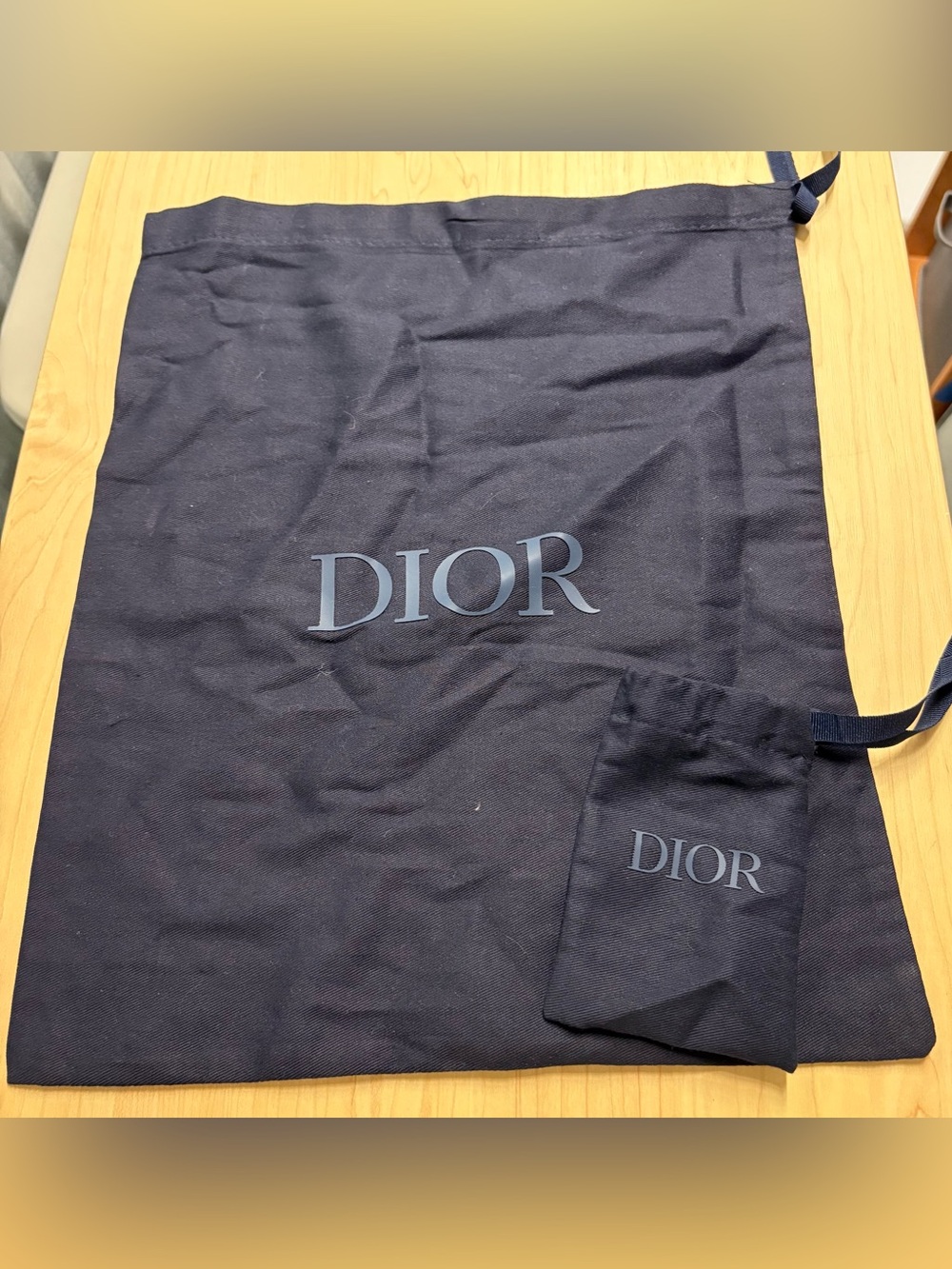 Christian Dior Navy Blue Dust Bag and Mini Bag